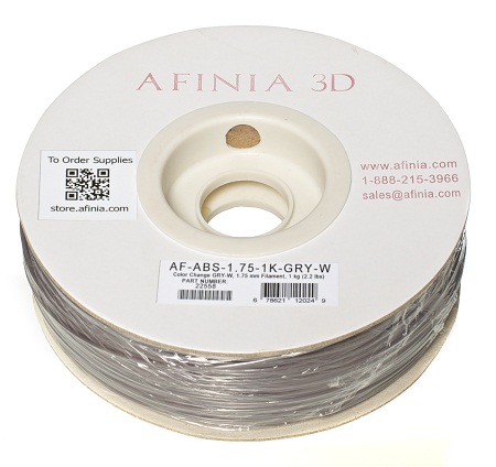 Kuva Erikois 3D-filamentti 1,75 , värinvaihto harmaasta valkoiseen , 1kg, ABS Value Line, ABS-arvolinja
