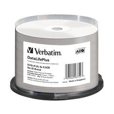Imagen de DVD+R 8,5 GB Verbatim 8x Thermo white 50er CakeBox