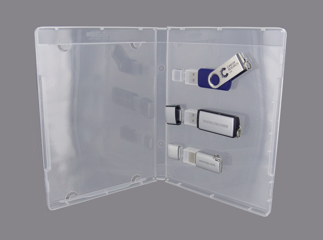 Bild von 3 USB-Stick Box PP Transparent