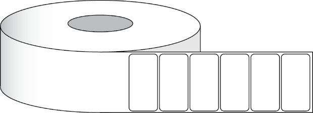 εικόνα του Poly White Matte Advanced Labels 4 "x 2" (10,16 x 5,08 cm) 1000 τεμάχια ανά ρολό, πυρήνας 2".