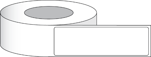 Kuva Mattapintaiset tarrat 2" x 6" (5,08 x 15,24 cm) 425 tarraa per rulla 3" ydin.
