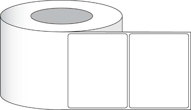 Imagine de Hârtie High Gloss Label 5x4" (12,70 x 10,16 cm) 625 de etichete pe rolă 3" core