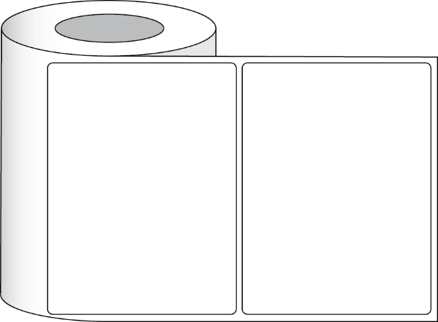 Kuva Poly White Matte Eco Labels 8" x 6" (20,32 x 15,24 cm) 400 tarraa per rulla 3 "core".

