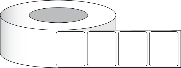 รูปภาพของ Poly White Matte Labels 3" x 2,5" (7,62 x 6,35cm) 975 labels per roll 3"core
