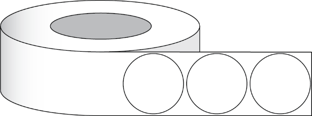 Obrázek Papírové etikety s vysokým leskem 4" (10,16 cm) 625 etiket na roli 3 "jádro