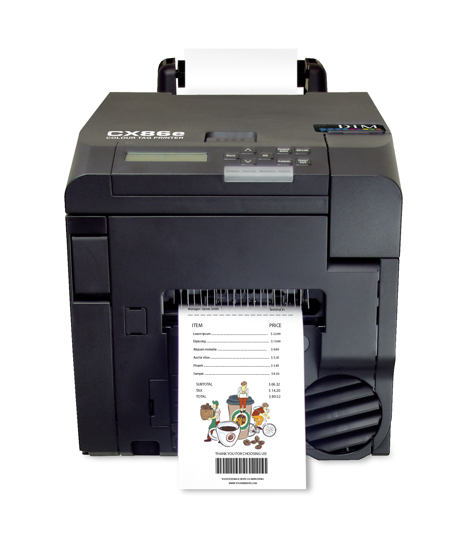 Imagen de Impresora de etiquetas de color DTM CX86e