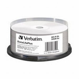 Kuva Blu-ray aihio Verbatim DL 50GB (6x) Blu-Ray tulostettava Thermo (25)
