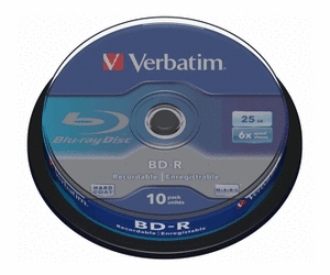 Imagine de Discuri Verbatim Blu-Ray BD-R 25GB (1-6x) în cutie de 10 cutii de torturi